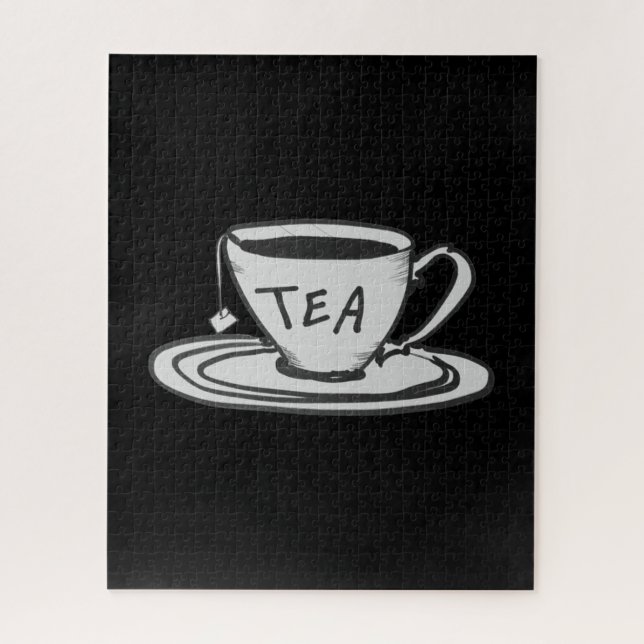 Tea Lover Drawing Minimalist Jigsaw Puzzle (Vertical)