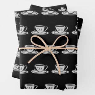 Tea Lover Drawing Minimalist Wrapping Paper Sheet