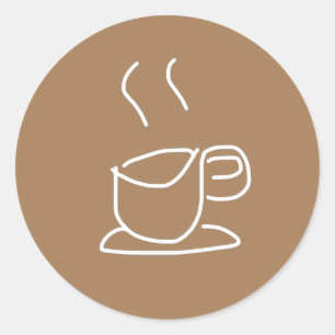 Tea Lovers Coffee Lovers modern simple Classic Round Sticker