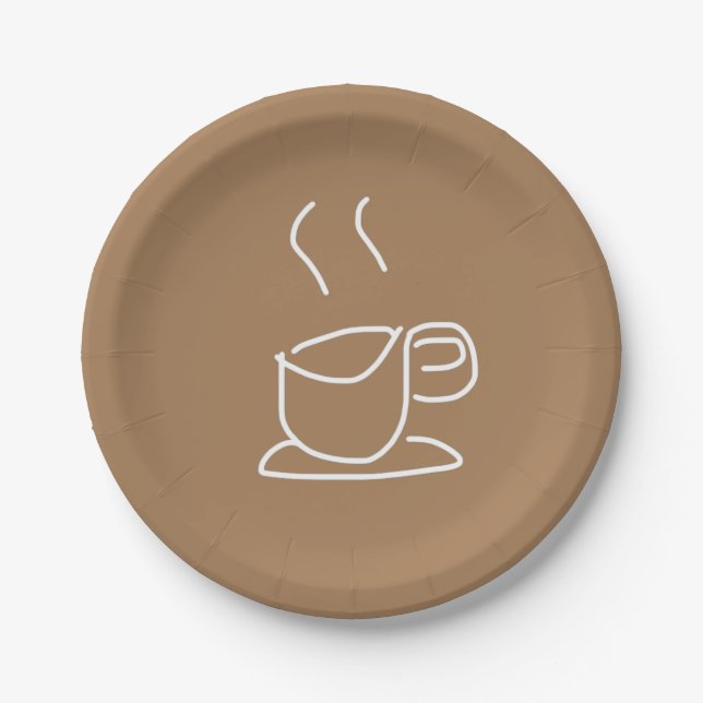 Tea Lovers Coffee Lovers modern simple Paper Plate (Front)