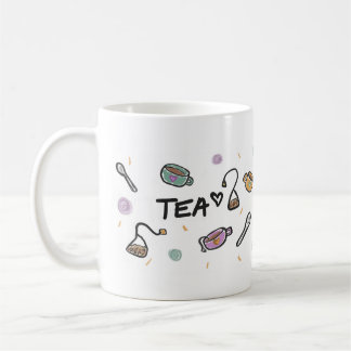 Tea Lovers Mug, Illustration Coffee Mug