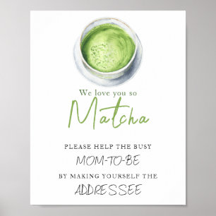 tea matcha baby shower - Help the Busy Mum-to-Be Poster