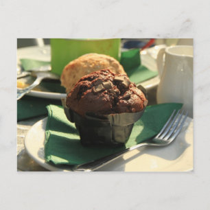 Tea Muffin Snacks Postcard
