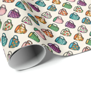Tea Mugs Wrapping Paper