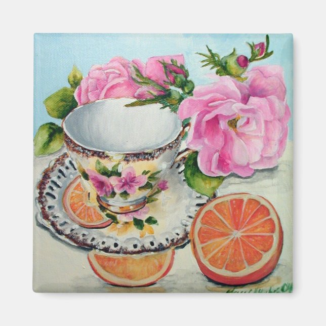 Tea & Orange Magnet (Front)
