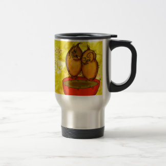 Tea Owl Cuddles Travel Mug