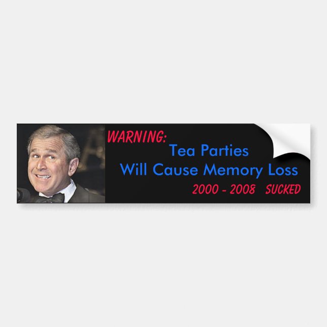 Tea Parties- Memory Loss Bumper Sticker (Front)