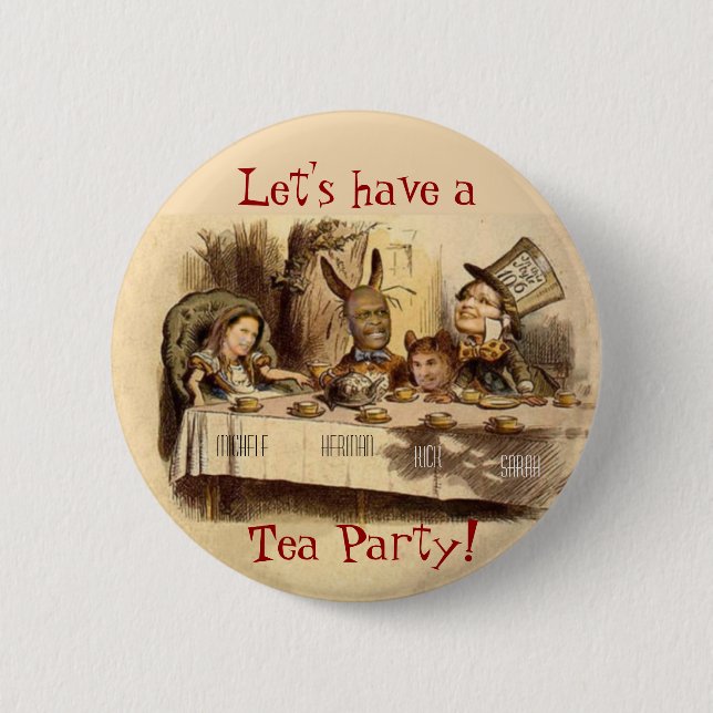 Tea Party 6 Cm Round Badge (Front)