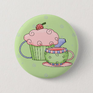 Tea Party 6 Cm Round Badge