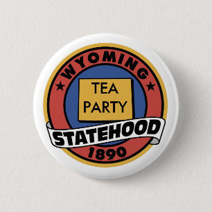 TEA PARTY 6 CM ROUND BADGE