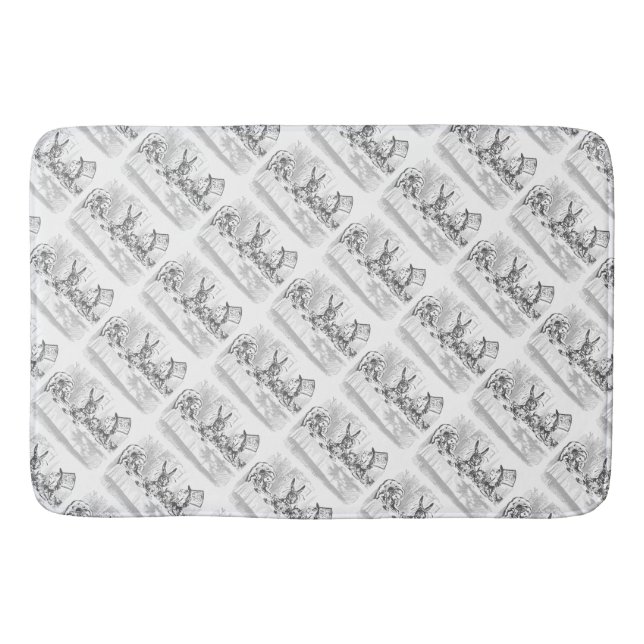 Tea Party Alice in Wonderland Themed Bath Mat (Front)