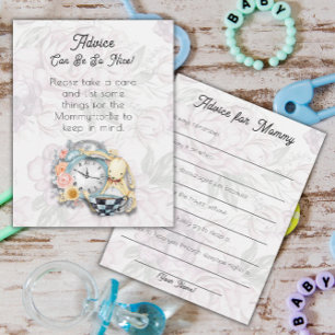 Tea Party Baby Shower Advice Cards