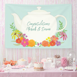 Tea Party Baby Shower Banner