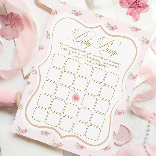 Tea Party Baby Shower Bingo Game Card (Creator Uploaded)