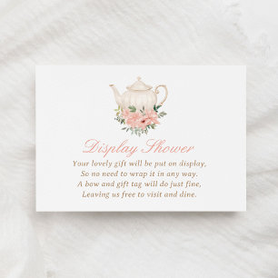 Tea Party Baby Shower Display Shower Enclosure Card