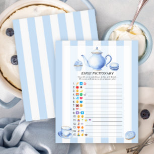 Tea party baby shower Emoji pictionary game