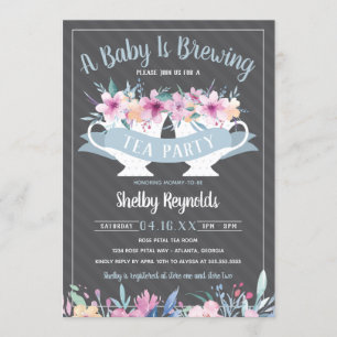 Tea Party Baby Shower Invitation