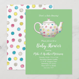Tea Party Baby Shower Invitation