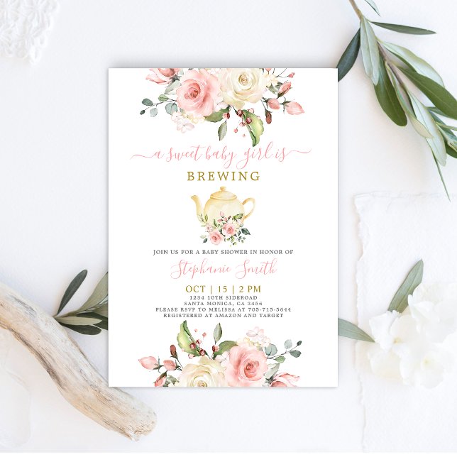 Tea Party Baby Shower Invitation (Creator Uploaded)