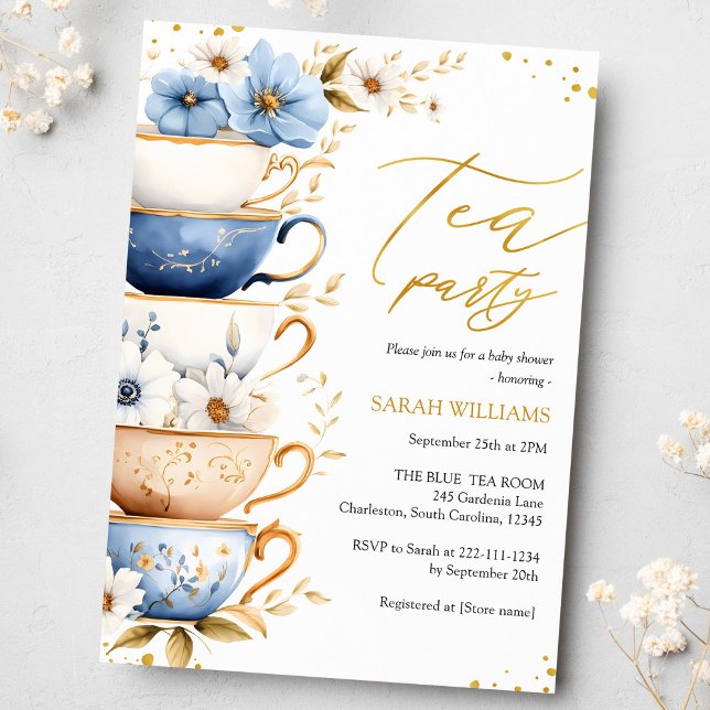 Tea Party Baby Shower Invitation (Creator Uploaded)