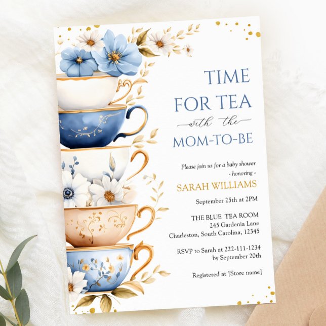 Tea Party Baby Shower Invitation (Creator Uploaded)