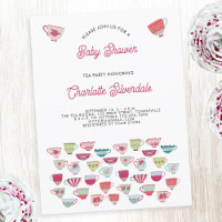 Tea Party Baby Shower Invitation