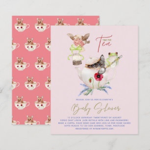 Tea Party Baby Shower Invitations Cute Tea Pot