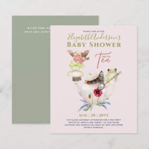 Tea Party Baby Shower Invitations Cute Tea Pot