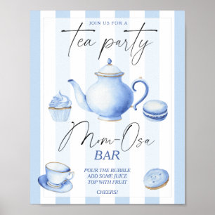 Tea party baby shower Momosa bar Poster