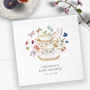 Tea Party Baby Shower Paper Napkin