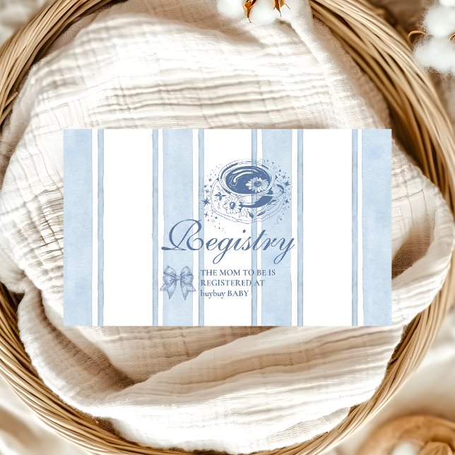 Tea Party Baby Shower  Registry Enclosure Card (Creator Uploaded)