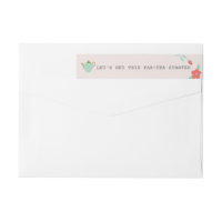 Tea Party Baby Shower Return Address