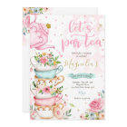 Tea Party Birthday Girl Pink & Gold Floral Par-tea