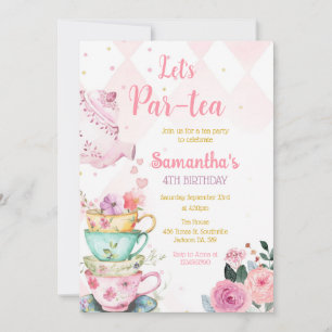Tea Party Birthday Invitation