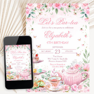Tea Party Birthday Invitation