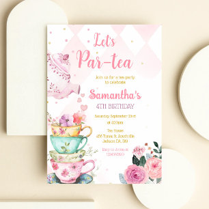 Tea Party Birthday Invitation