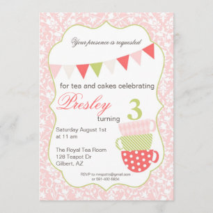 Tea Party Birthday Invitation