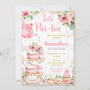 Tea Party Birthday Invitation