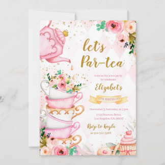Tea Party Birthday Invitation