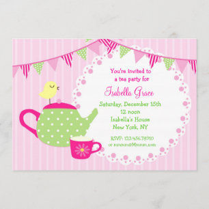 Tea Party Birthday Invitations