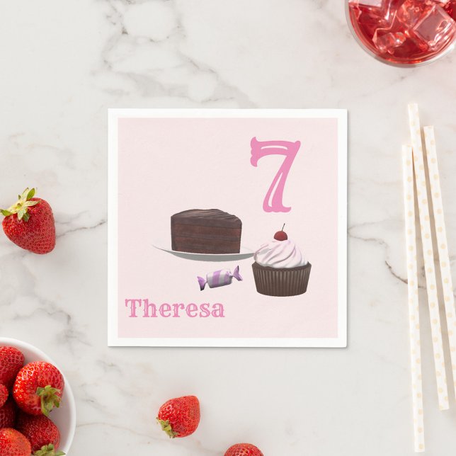 Tea-party Birthday  Napkin (Creator Uploaded)