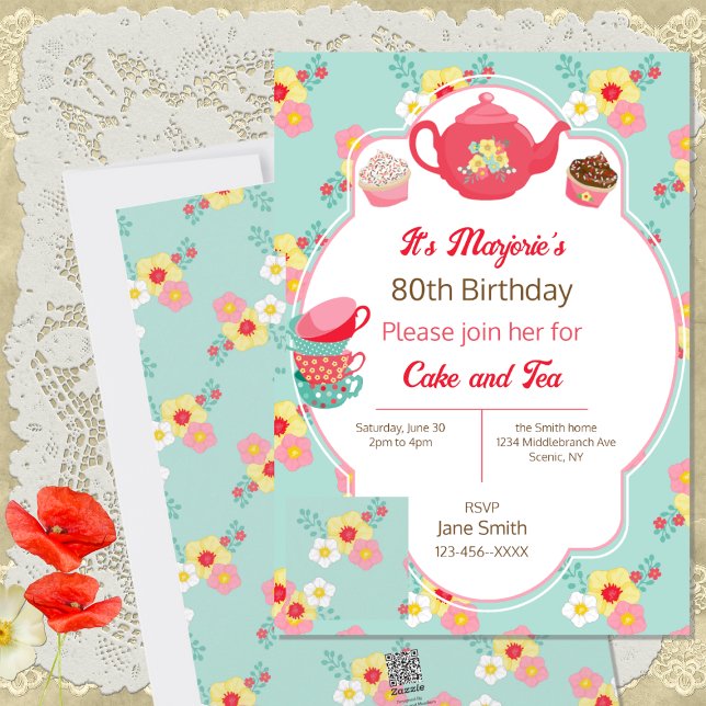 Tea Party Birthday Party Invitation (Creator Uploaded)