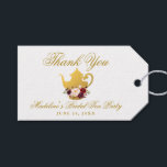 Tea Party Bridal Shower Burgundy Floral Thank You Gift Tags<br><div class="desc">Tea Party Bridal Shower Watercolor Burgundy Marsala Floral Thank You Gift Tag</div>