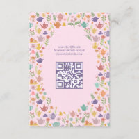 Tea Party Bridal Shower Cute CUSTOM QR Code
