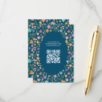 Tea Party Bridal Shower Cute CUSTOM QR Code