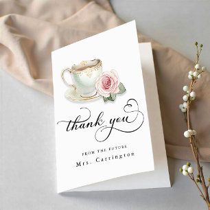 Tea Party Bridal Shower – Future Mrs Thank You Card