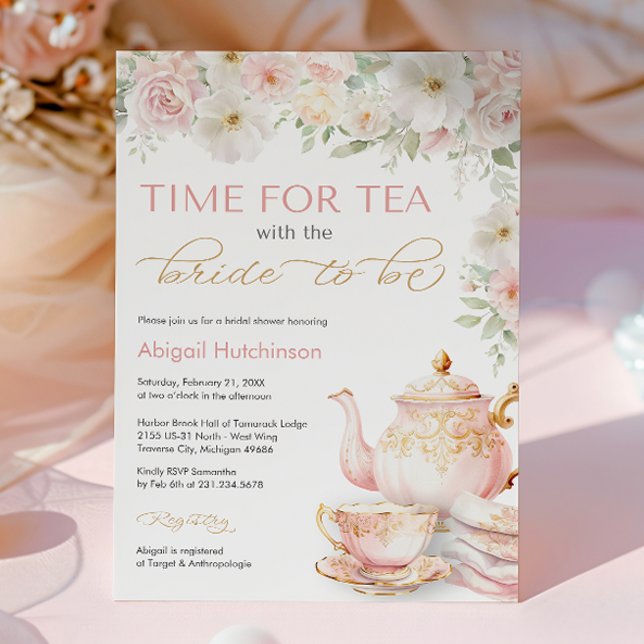 Tea Party Bridal Shower Invitation (Tea Party Bridal Shower Invitation
)