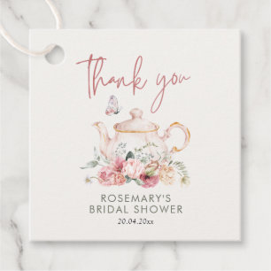 Tea Party Bridal Shower Thank You Favour Tags
