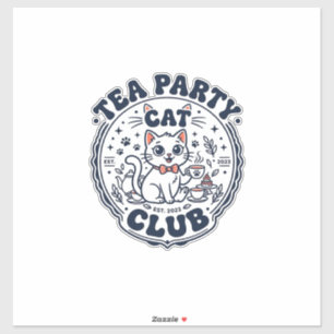 Tea Party Cat Pet Lover Shirt Art - Tea Party Cat 