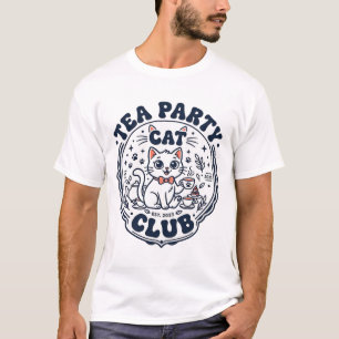 Tea Party Cat Pet Lover Shirt Art - Tea Party Cat 